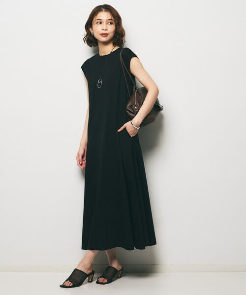 UNTITLED / アンタイトル ロング・マキシ丈ワンピース | 【Audrey and John Wad】ダブルシルケット天竺ワンピース | 詳細7