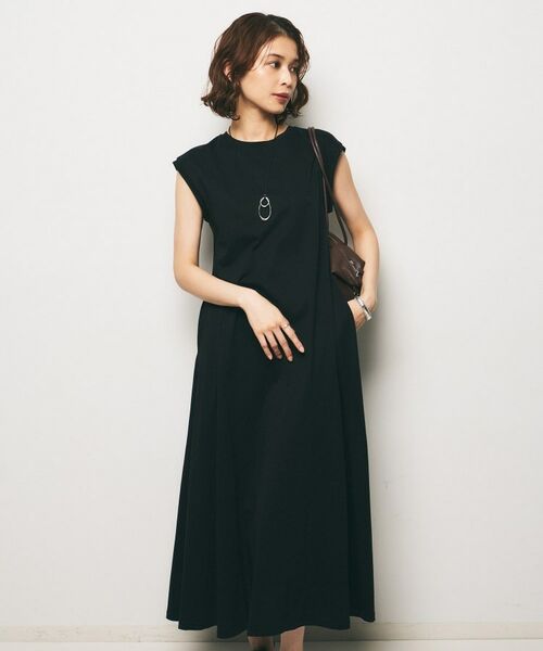 UNTITLED/アンタイトル 【Audrey and John Wad】ダブルシルケット天竺ワンピース ブラック(019) 02