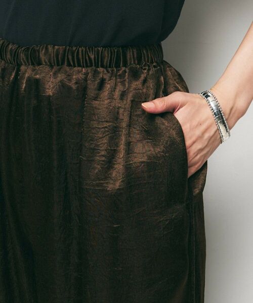 UNTITLED / アンタイトル パンツ | 【GREY CHORD】LISA（リサ）サテンワイドパンツ | 詳細15