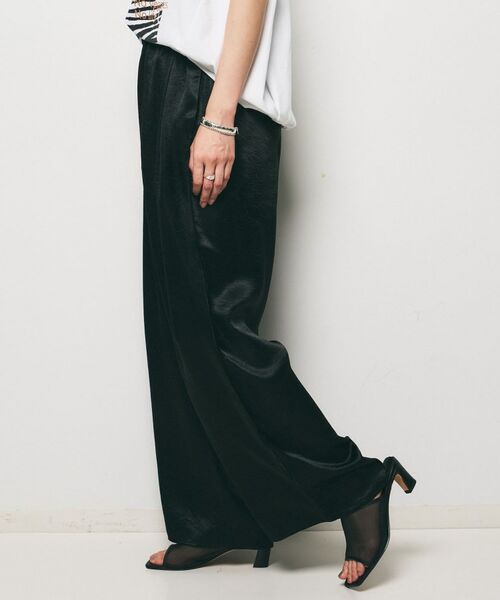 UNTITLED / アンタイトル パンツ | 【GREY CHORD】LISA（リサ）サテンワイドパンツ | 詳細3