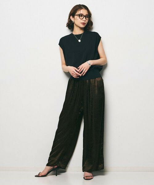 UNTITLED / アンタイトル パンツ | 【GREY CHORD】LISA（リサ）サテンワイドパンツ | 詳細8