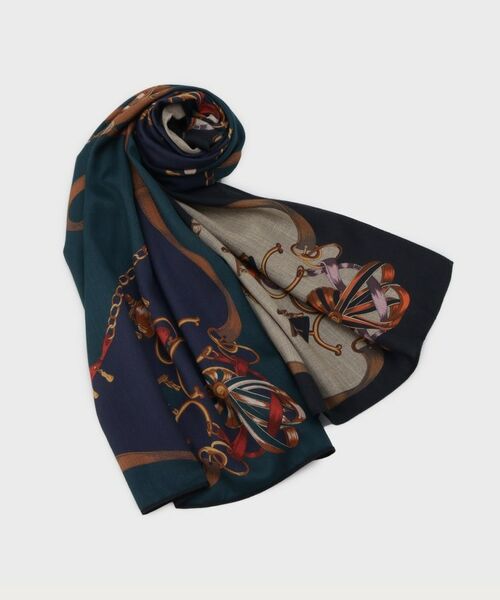 UNTITLED / アンタイトル マフラー・ショール・スヌード・ストール | 【リバーシブル】プリントストール | 詳細1