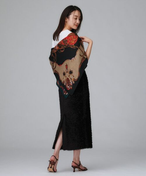 UNTITLED / アンタイトル マフラー・ショール・スヌード・ストール | 【リバーシブル】プリントストール | 詳細5