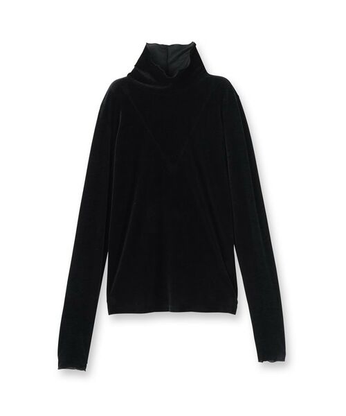 UNTITLED / アンタイトル カットソー | 【ハイネック/レイヤード/重ね着におすすめ】トリコットベロア シアーインナー | 詳細1