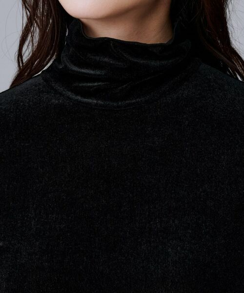 UNTITLED / アンタイトル カットソー | 【ハイネック/レイヤード/重ね着におすすめ】トリコットベロア シアーインナー | 詳細13