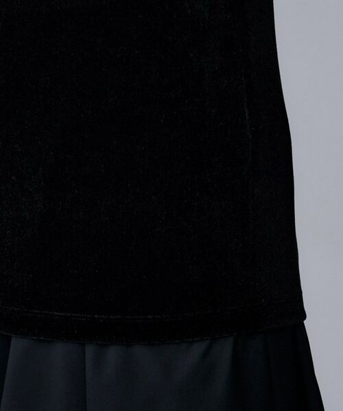 UNTITLED / アンタイトル カットソー | 【ハイネック/レイヤード/重ね着におすすめ】トリコットベロア シアーインナー | 詳細15