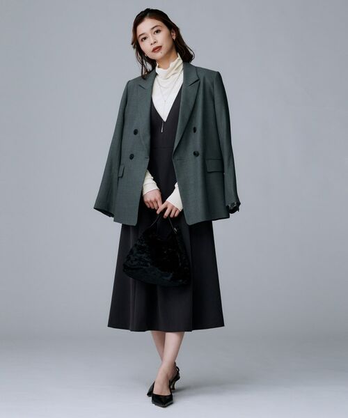 UNTITLED / アンタイトル カットソー | 【ハイネック/レイヤード/重ね着におすすめ】トリコットベロア シアーインナー | 詳細4