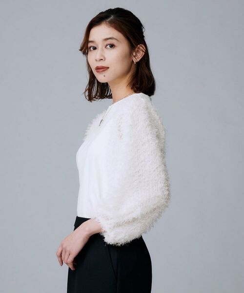 UNTITLED / アンタイトル カットソー | 【丸首/Tシャツ風/短丈】シャギースリーブ ポンチカットソー | 詳細3