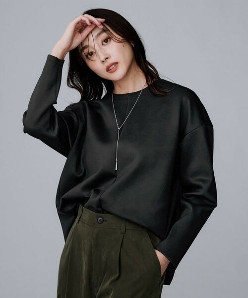 UNTITLED / アンタイトル カットソー | 【セットアップ可/スポーティートップス】ダンボールジャージ プルオーバー(ブラック(019))