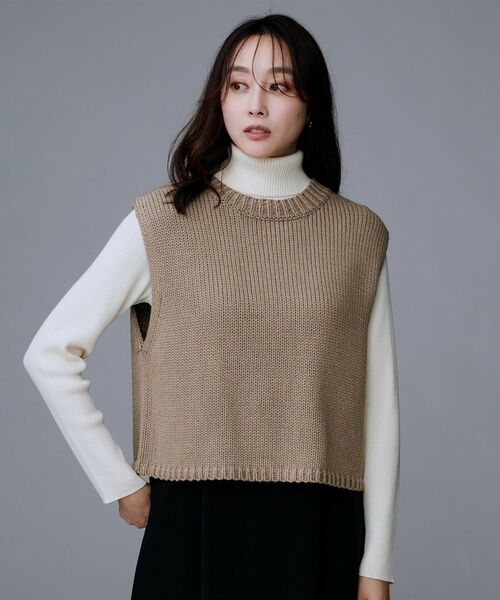 UNTITLED / アンタイトル ニット・セーター | 【レイヤード/前ボタン】2WAYニットベスト | 詳細10