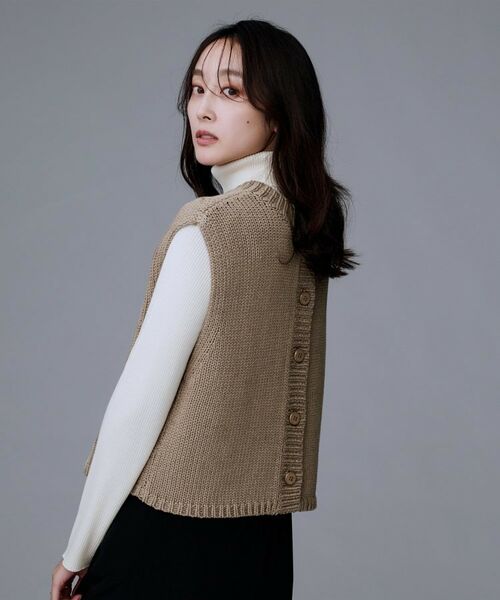 UNTITLED / アンタイトル ニット・セーター | 【レイヤード/前ボタン】2WAYニットベスト | 詳細11