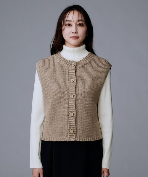 UNTITLED / アンタイトル ニット・セーター | 【レイヤード/前ボタン】2WAYニットベスト | 詳細16