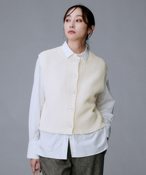UNTITLED / アンタイトル ニット・セーター | 【レイヤード/前ボタン】2WAYニットベスト | 詳細2