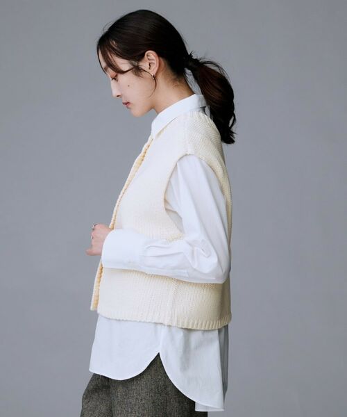UNTITLED / アンタイトル ニット・セーター | 【レイヤード/前ボタン】2WAYニットベスト | 詳細3