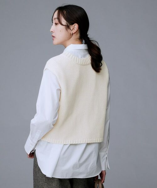 UNTITLED / アンタイトル ニット・セーター | 【レイヤード/前ボタン】2WAYニットベスト | 詳細4