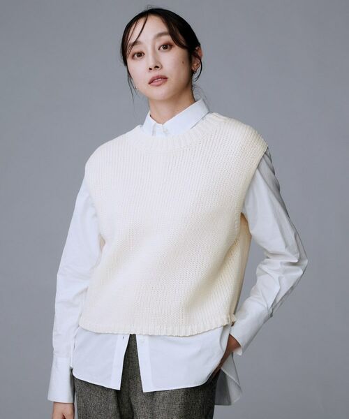 UNTITLED / アンタイトル ニット・セーター | 【レイヤード/前ボタン】2WAYニットベスト | 詳細5