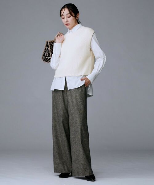 UNTITLED / アンタイトル ニット・セーター | 【レイヤード/前ボタン】2WAYニットベスト | 詳細6