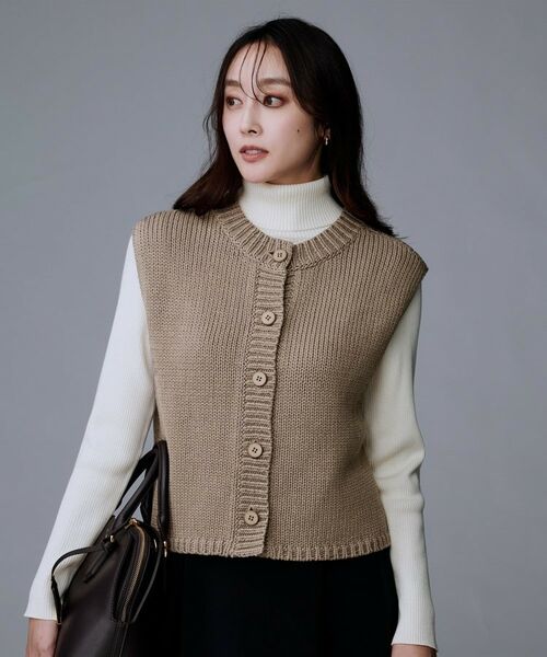 UNTITLED / アンタイトル ニット・セーター | 【レイヤード/前ボタン】2WAYニットベスト | 詳細9