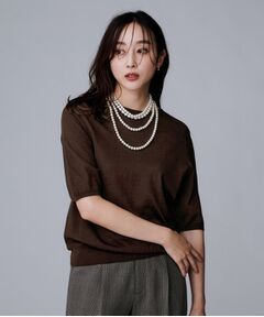 UNTITLED / アンタイトル ニット・セーター | 【アンサンブル可/六分袖/洗える】ウールシルクニット