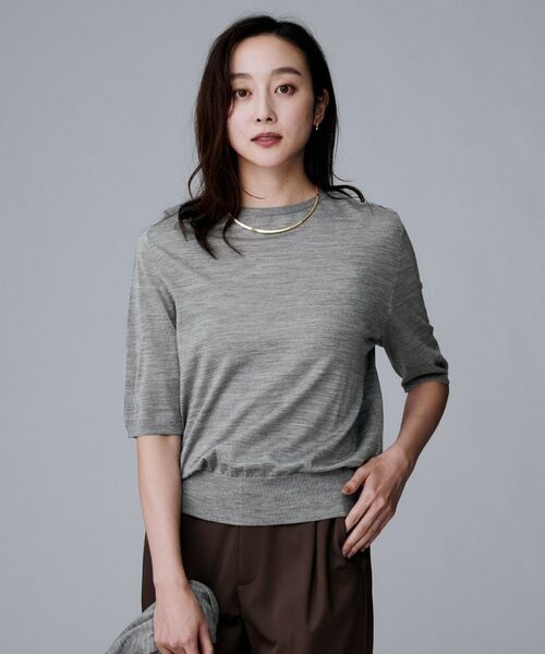 UNTITLED / アンタイトル ニット・セーター | 【アンサンブル可/六分袖/洗える】ウールシルクニット | 詳細4