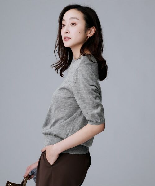 UNTITLED / アンタイトル ニット・セーター | 【アンサンブル可/六分袖/洗える】ウールシルクニット | 詳細5