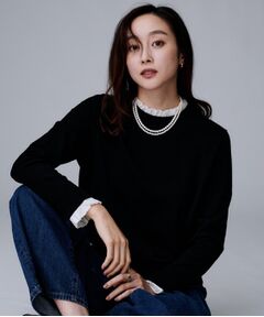 UNTITLED / アンタイトル ニット・セーター | 【フリル取り外し可/きれいめエレガント】フリルシャツレイヤード風ニット