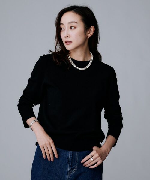 UNTITLED / アンタイトル ニット・セーター | 【フリル取り外し可/きれいめエレガント】フリルシャツレイヤード風ニット | 詳細11