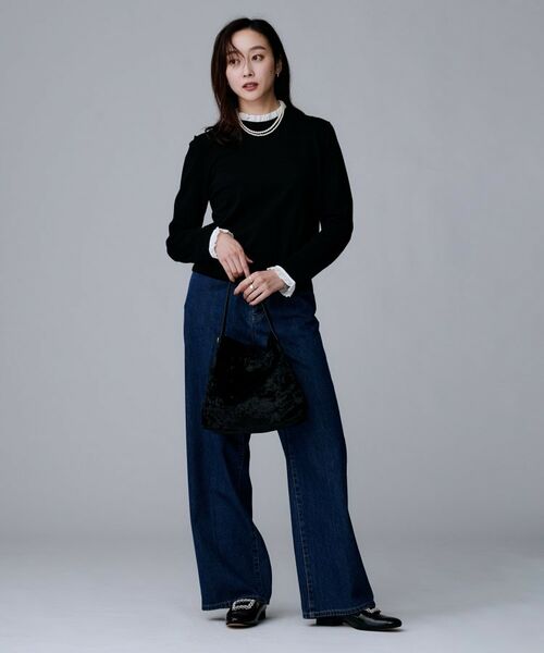 UNTITLED / アンタイトル ニット・セーター | 【フリル取り外し可/きれいめエレガント】フリルシャツレイヤード風ニット | 詳細12