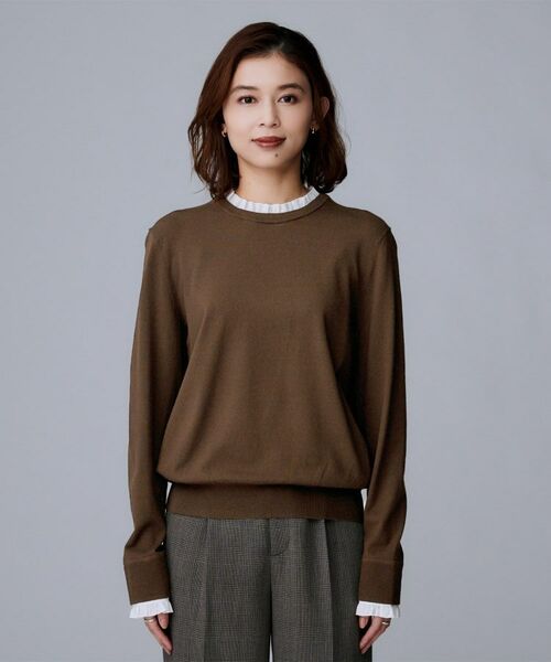 UNTITLED / アンタイトル ニット・セーター | 【フリル取り外し可/きれいめエレガント】フリルシャツレイヤード風ニット | 詳細21