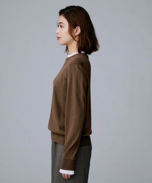 UNTITLED / アンタイトル ニット・セーター | 【フリル取り外し可/きれいめエレガント】フリルシャツレイヤード風ニット | 詳細22