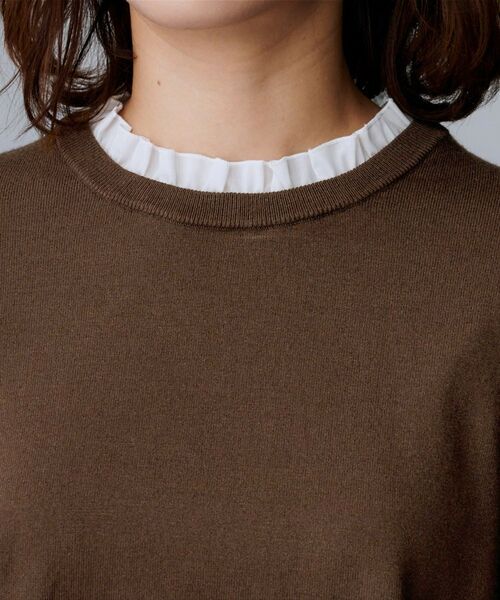 UNTITLED / アンタイトル ニット・セーター | 【フリル取り外し可/きれいめエレガント】フリルシャツレイヤード風ニット | 詳細25