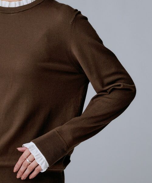 UNTITLED / アンタイトル ニット・セーター | 【フリル取り外し可/きれいめエレガント】フリルシャツレイヤード風ニット | 詳細29