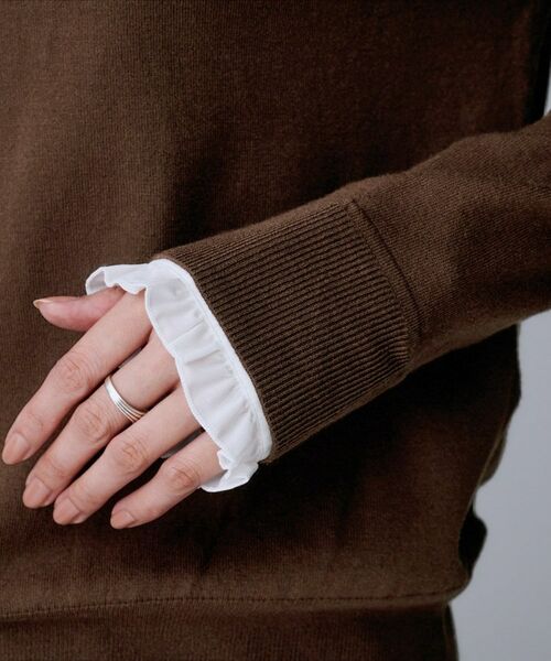 UNTITLED / アンタイトル ニット・セーター | 【フリル取り外し可/きれいめエレガント】フリルシャツレイヤード風ニット | 詳細30