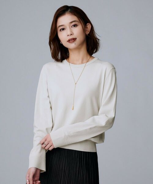 UNTITLED / アンタイトル ニット・セーター | 【フリル取り外し可/きれいめエレガント】フリルシャツレイヤード風ニット | 詳細4