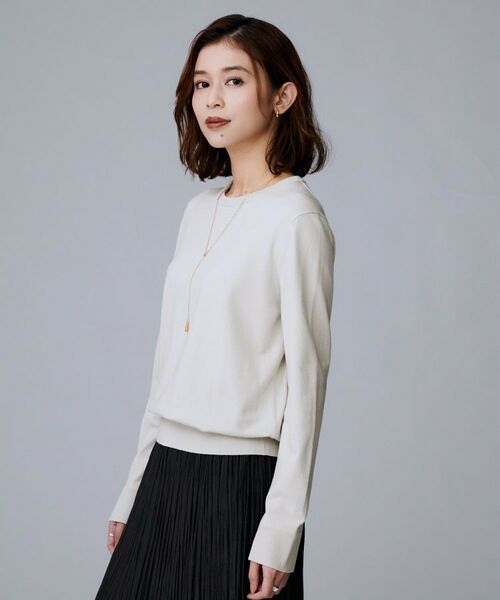 UNTITLED / アンタイトル ニット・セーター | 【フリル取り外し可/きれいめエレガント】フリルシャツレイヤード風ニット | 詳細5