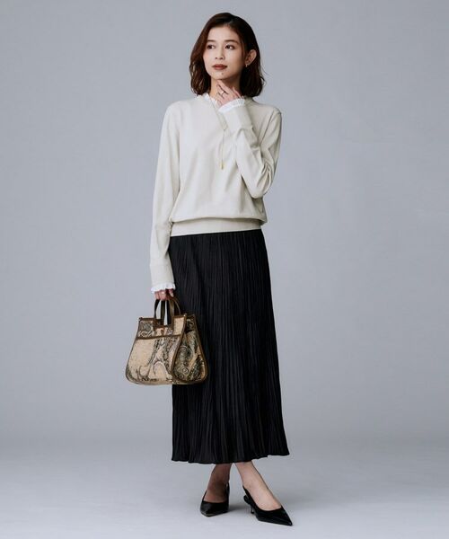 UNTITLED / アンタイトル ニット・セーター | 【フリル取り外し可/きれいめエレガント】フリルシャツレイヤード風ニット | 詳細6