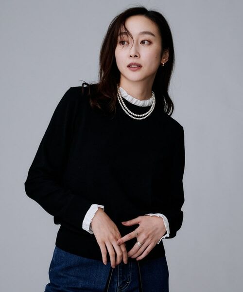 UNTITLED / アンタイトル ニット・セーター | 【フリル取り外し可/きれいめエレガント】フリルシャツレイヤード風ニット | 詳細8