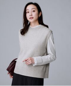 UNTITLED / アンタイトル ベスト | 【重ね着レイヤードに】杢調ニットベスト