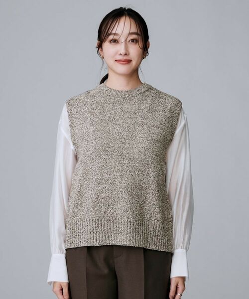 UNTITLED / アンタイトル ベスト | 【重ね着レイヤードに】杢調ニットベスト | 詳細16