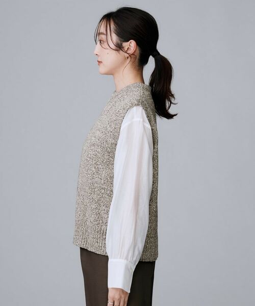 UNTITLED / アンタイトル ベスト | 【重ね着レイヤードに】杢調ニットベスト | 詳細17