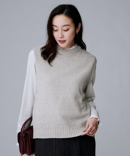 UNTITLED / アンタイトル ベスト | 【重ね着レイヤードに】杢調ニットベスト | 詳細2