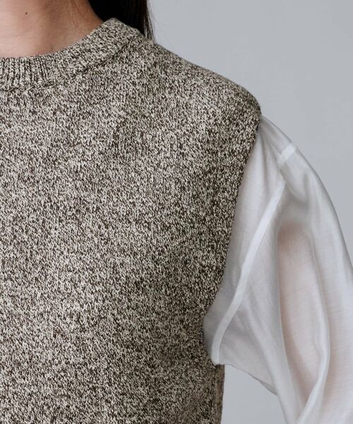 UNTITLED / アンタイトル ベスト | 【重ね着レイヤードに】杢調ニットベスト | 詳細20