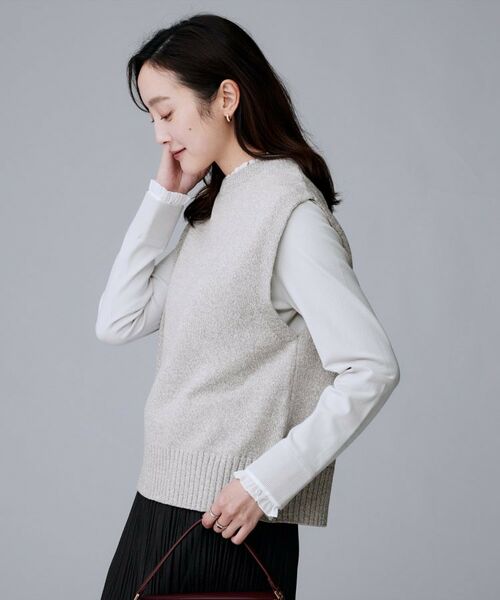 UNTITLED / アンタイトル ベスト | 【重ね着レイヤードに】杢調ニットベスト | 詳細3