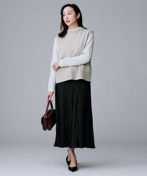 UNTITLED / アンタイトル ベスト | 【重ね着レイヤードに】杢調ニットベスト | 詳細4