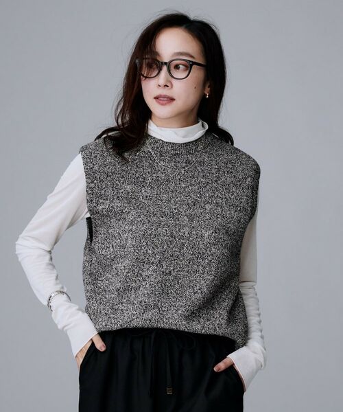 UNTITLED / アンタイトル ベスト | 【重ね着レイヤードに】杢調ニットベスト | 詳細6