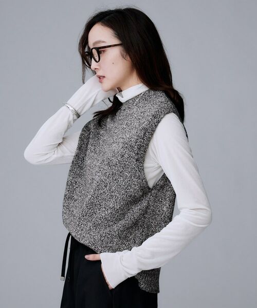 UNTITLED / アンタイトル ベスト | 【重ね着レイヤードに】杢調ニットベスト | 詳細7