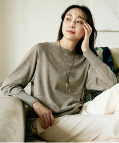 UNTITLED / アンタイトル ニット・セーター | 【アンサンブル可/薄手/オフィス】シルクウールカシミヤ ドルマンスリーブニット