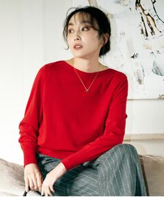 UNTITLED / アンタイトル ニット・セーター | 【アンサンブル可/薄手/オフィス】シルクウールカシミヤ ドルマンスリーブニット