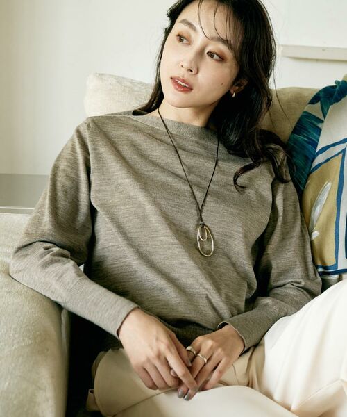 UNTITLED / アンタイトル ニット・セーター | 【アンサンブル可/薄手/オフィス】シルクウールカシミヤ ドルマンスリーブニット | 詳細10