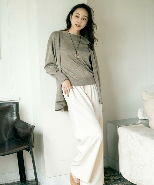 UNTITLED / アンタイトル ニット・セーター | 【アンサンブル可/薄手/オフィス】シルクウールカシミヤ ドルマンスリーブニット | 詳細11